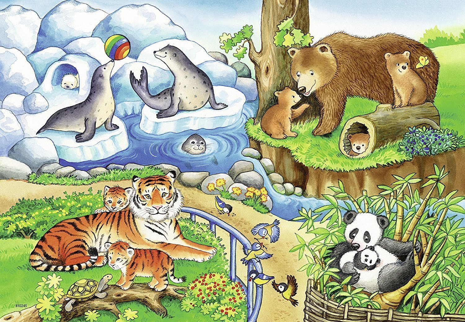 Ravensburger: Animals in the Zoo (2x12pc Jigsaws)