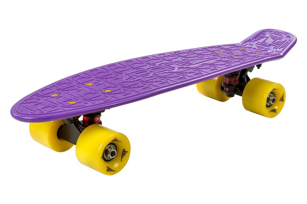 Mini Cruiser Skateboard - Purple/Yellow image