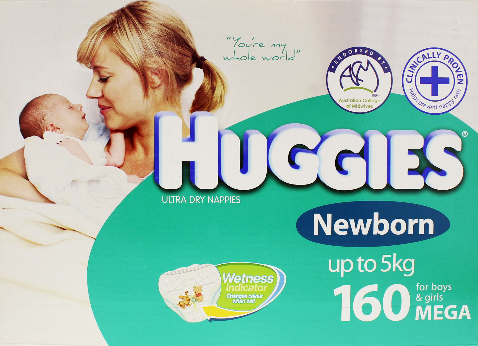 huggies newborn nappies 160 pack
