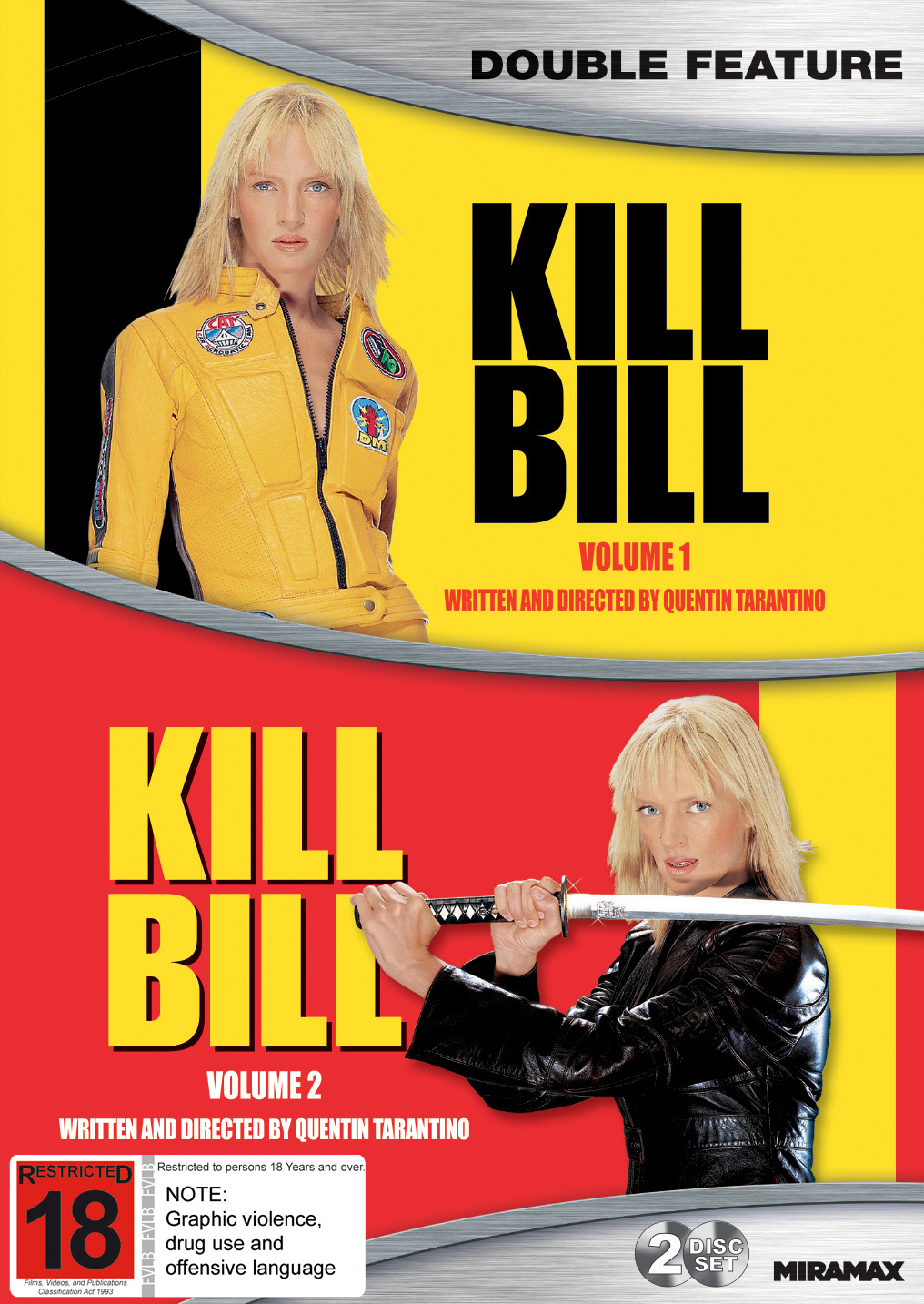 Kill Bill: Volume 1 / Volume 2 on DVD