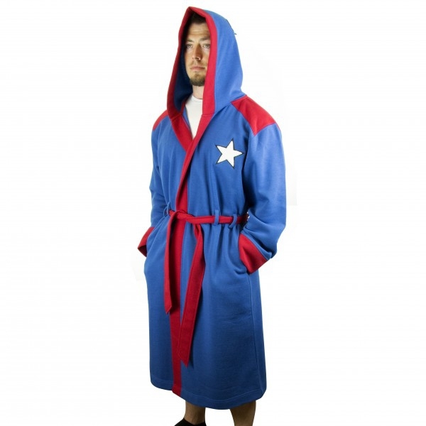 Captain America Bathrobe Men's at Mighty Ape Australia
