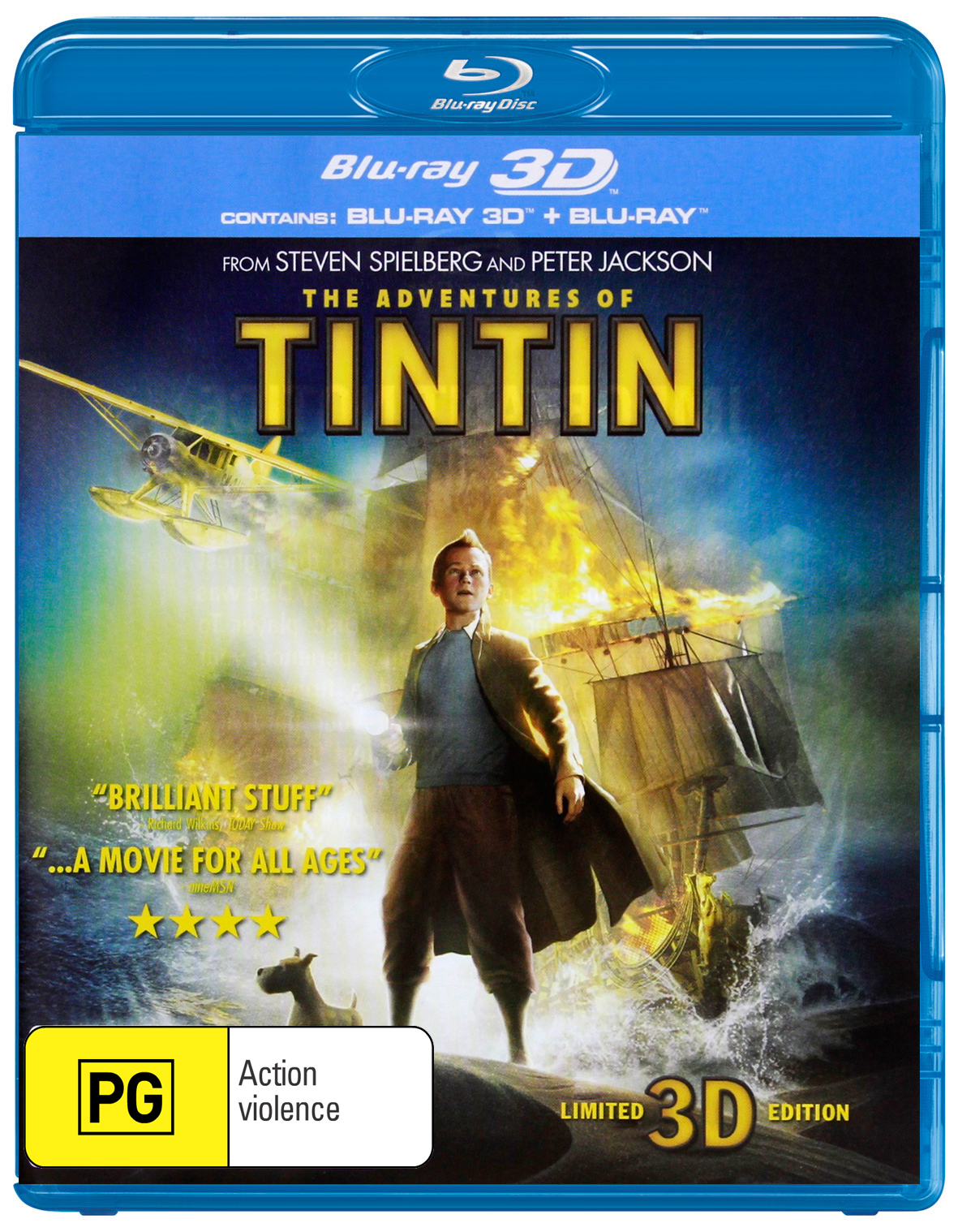 The Adventures of Tintin: Secret of the Unicorn on Blu-ray, 3D Blu-ray