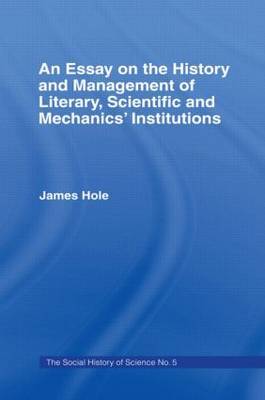 Essay on History and Management by James Hole image