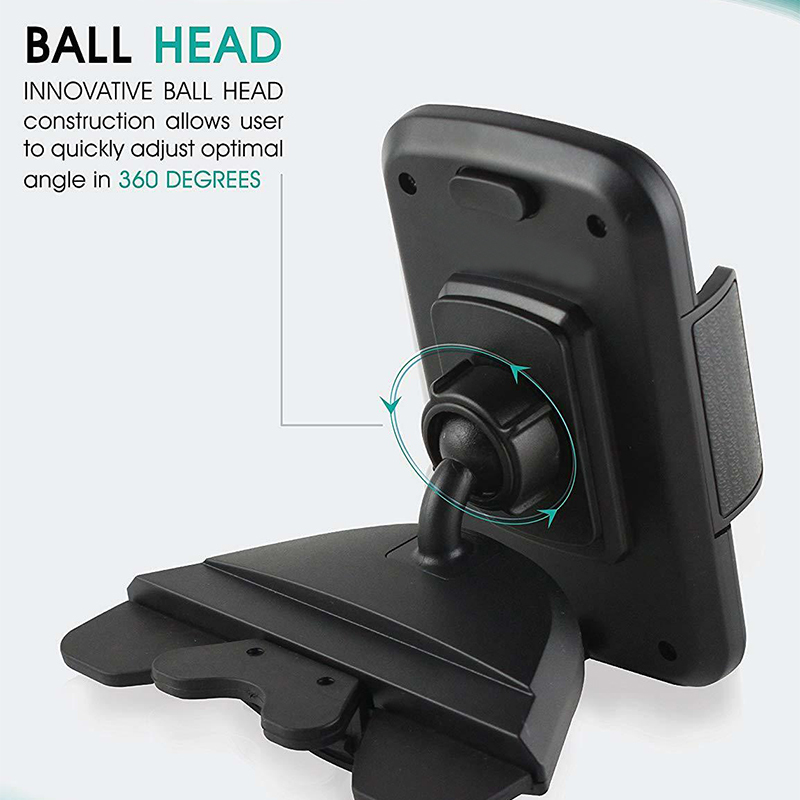 Hands Free CD Slot Car Phone Holder Black Images at Mighty Ape NZ