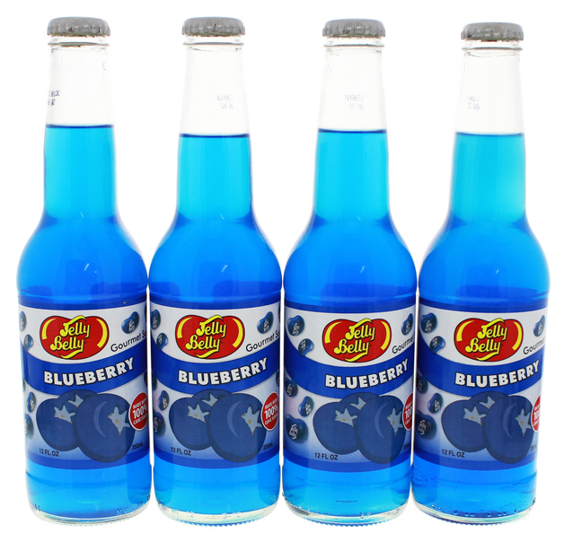 Jelly Belly Gourmet Soda Blueberry 355ml Glass 4 pack at Mighty Ape NZ