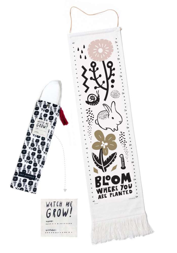 Wee Gallery: Organic Canvas Growth Chart - Bloom