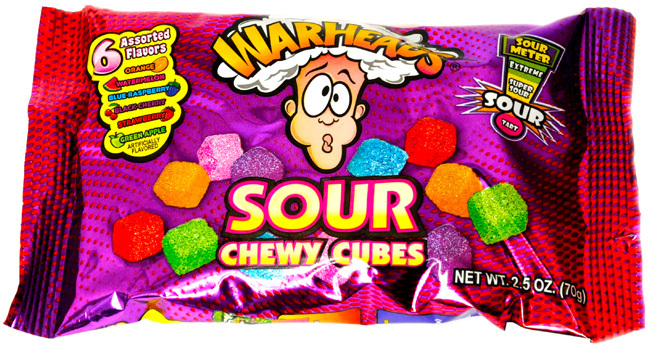 Warheads Sour Chewy Cubes (113g) image