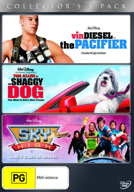 Pacifier, The / The Shaggy Dog (2006) / Sky High - Collector's 3-Pack (3 Disc Set) on DVD image