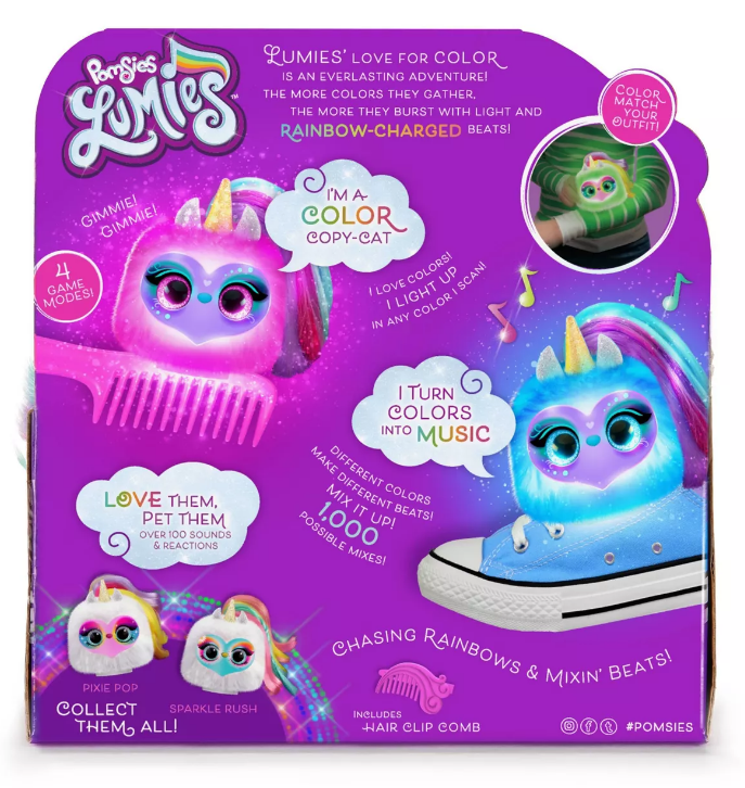 Pomsies: Lumies Interactive Plush - Dazzle GoGo image