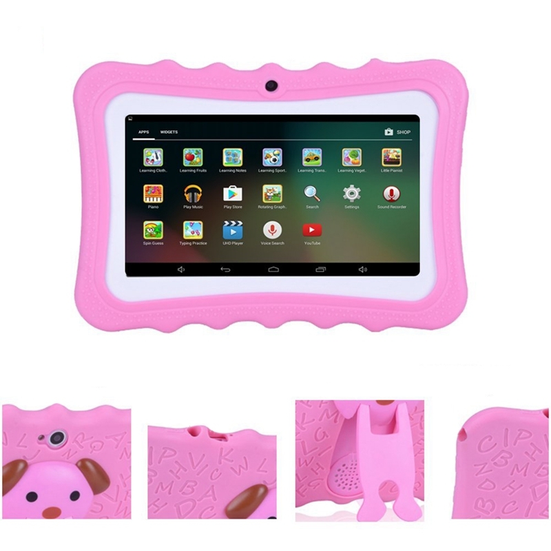 Kids 7-Inch Android Tablet with Protective Case - Pink