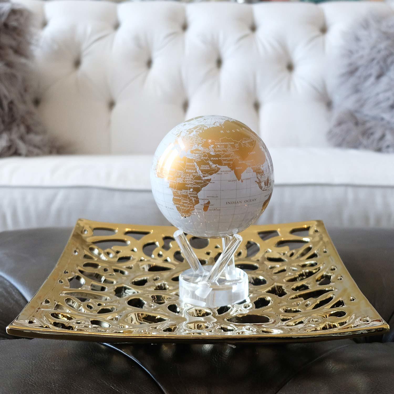 MOVA: Self Rotating Globe - White and Gold (11.5cm)