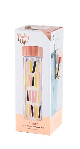 Pinky Up: Blair Glass Travel Infuser Mug - Sprinkles image