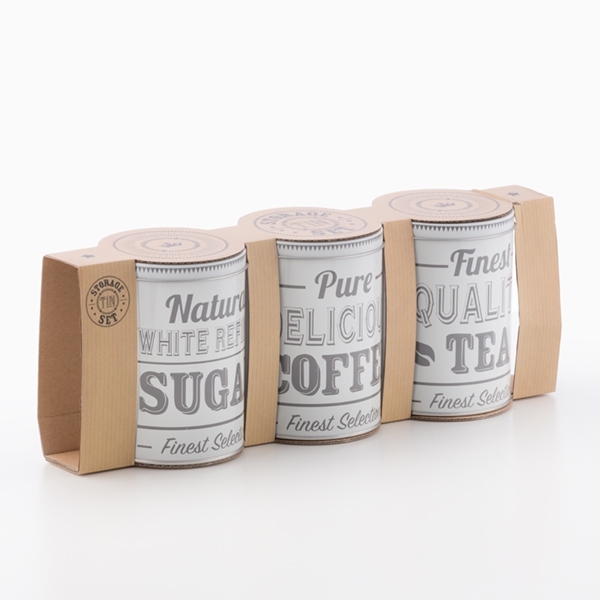 Retro Metal Kitchen Containers (Set of 3) image