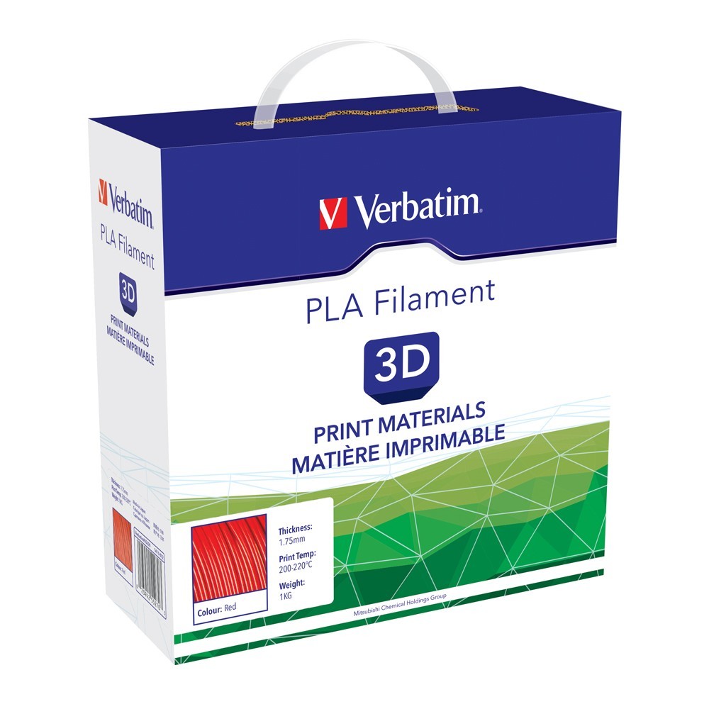 Verbatim 3D Printer PLA 1.75mm Filament - 1kg (Red) image