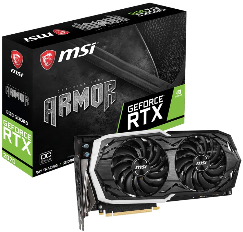 MSI GeForce RTX 2070 Armor 8GB Graphics Card image