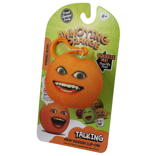 Annoying Orange Talking Plush Keyring / Clip-on - Smiling Orange