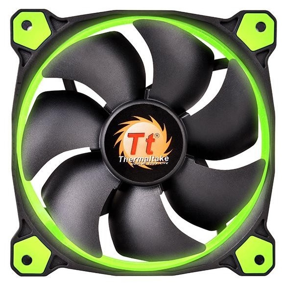 120mm ThermalTake Riing 12 Radiator Fan - Green LED image