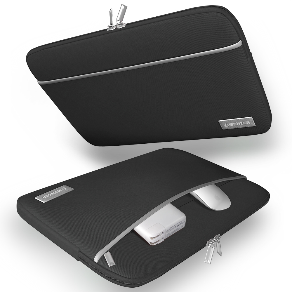 iBenzer 13.3" Neoprene Protective Laptop Case Sleeve Bag With Accessory