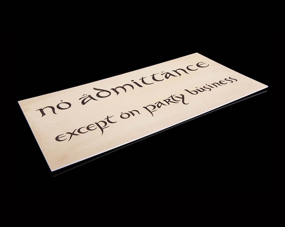 The Hobbit: An Unexpected Journey - No Admittance Sign image