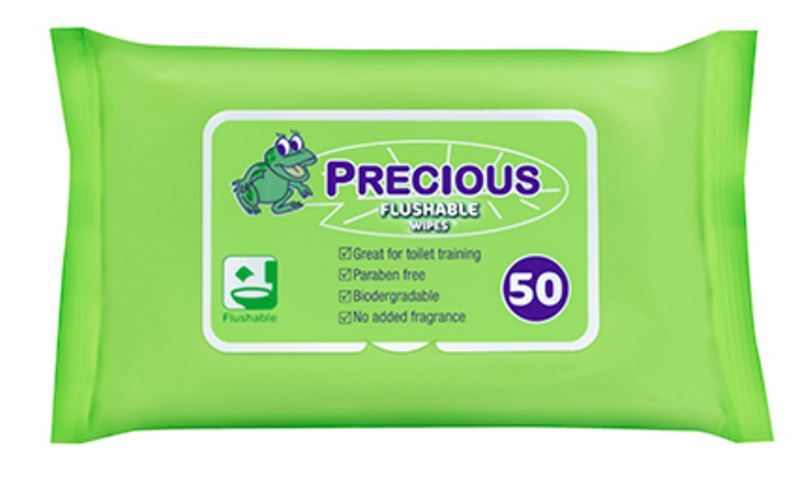 Precious - Flushables Wipes (50 wipes)