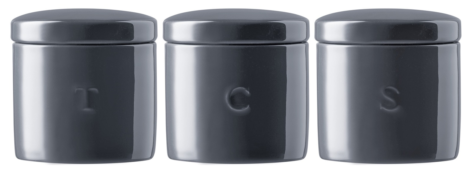 Epicurious Canister Set of 3 500ml Gift Boxed in White main image 1