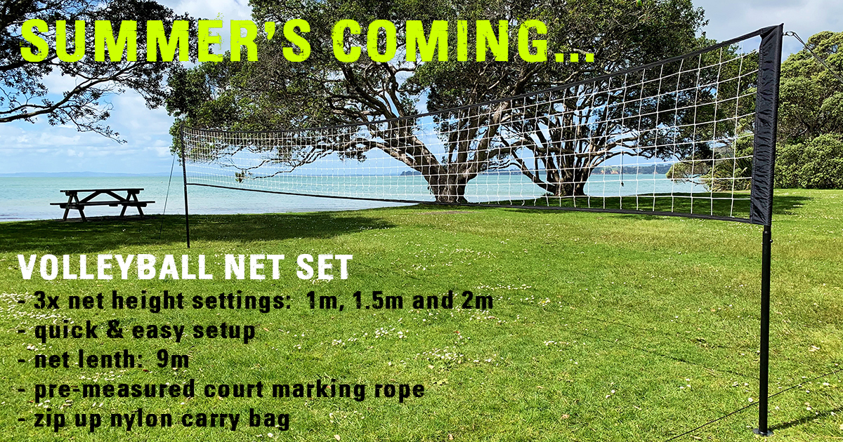Buy Volleyball Adjustable Poles & Net Set with Court Marking Rope at