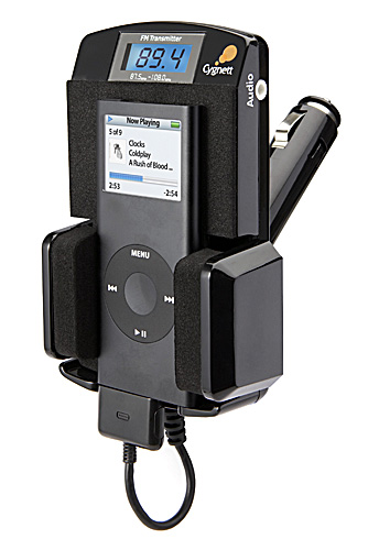 Cygnett GROOVETRAVELLER BLACK - IPOD FM TRANSMITTER + HOLDER image