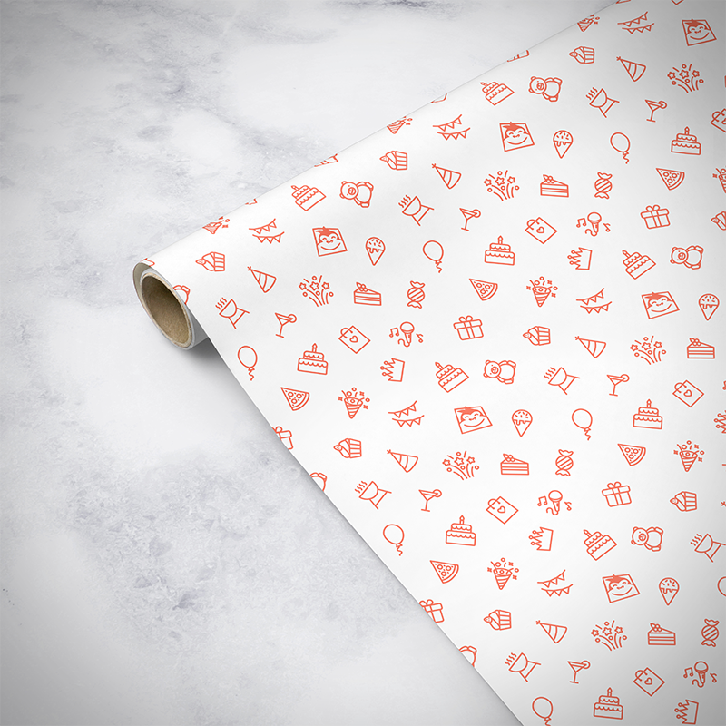Gorilla Gift: Wrapping Paper - Birthday White (2m) image