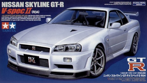 Tamiya Nissan R34 Skyline GT-R V-Spec II 1/24 Kitset Model