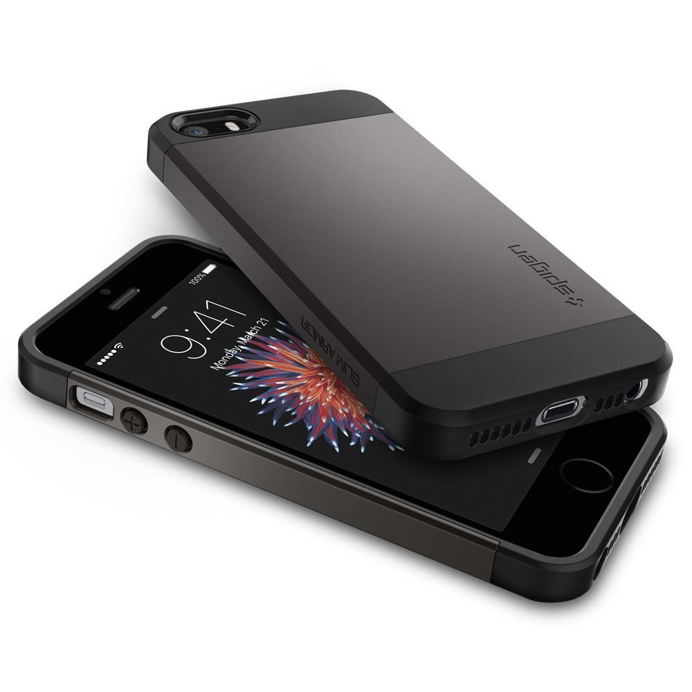 Spigen: iPhone SE/5s/5 Slim Armour Case - (Gunmetal) image