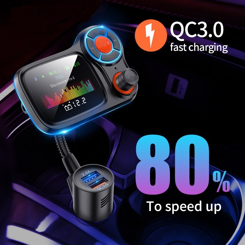 Big Display Car Charger FM Transmitter