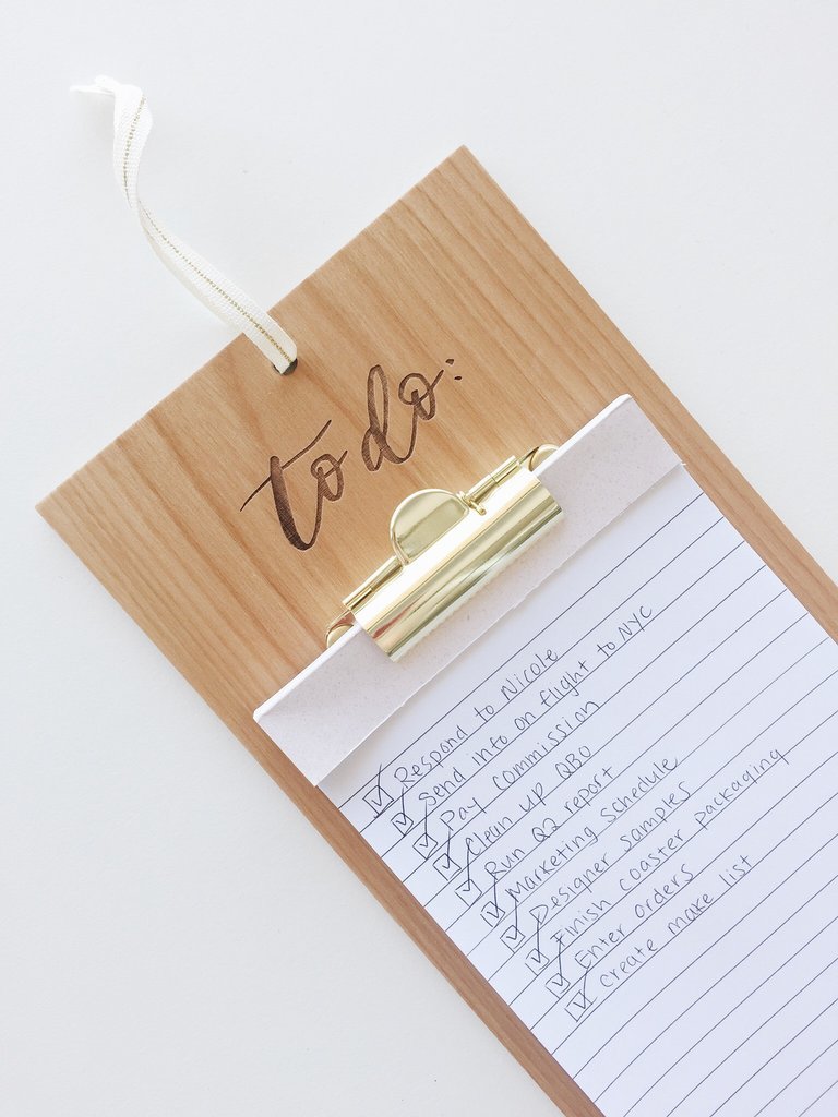 Cardtorial Wooden Clipboard - To Do image