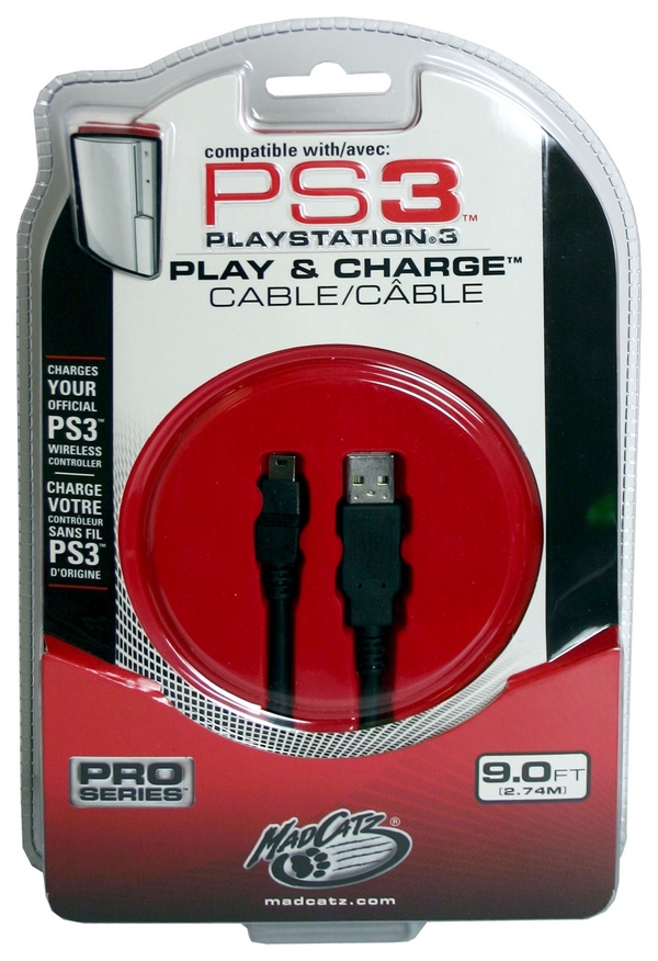 Mad Catz Play & Charge Cable for PS3 image