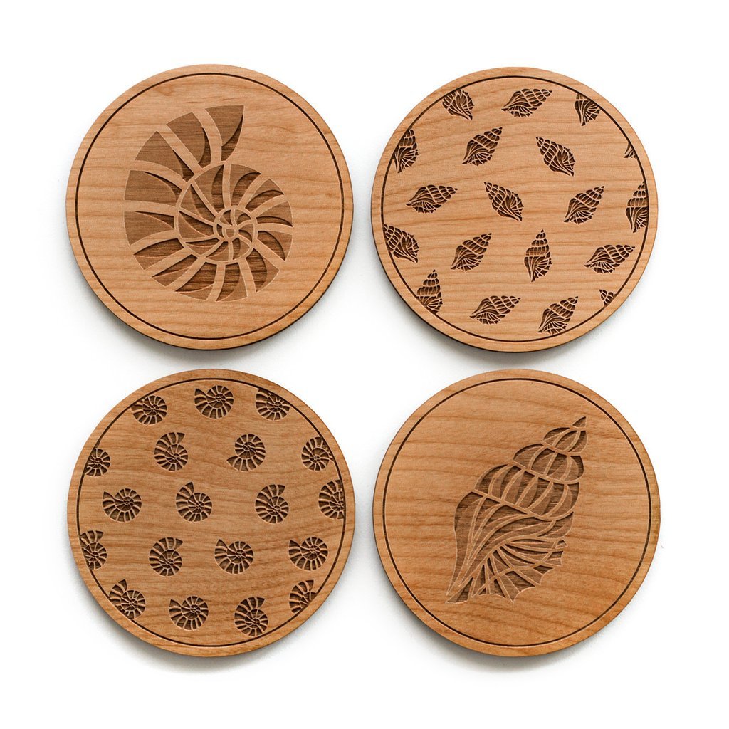 Cardtorial Shells Coasters image