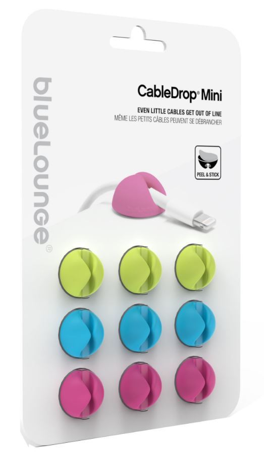 Bluelounge CableDrop Mini Cable Clips - Bright image