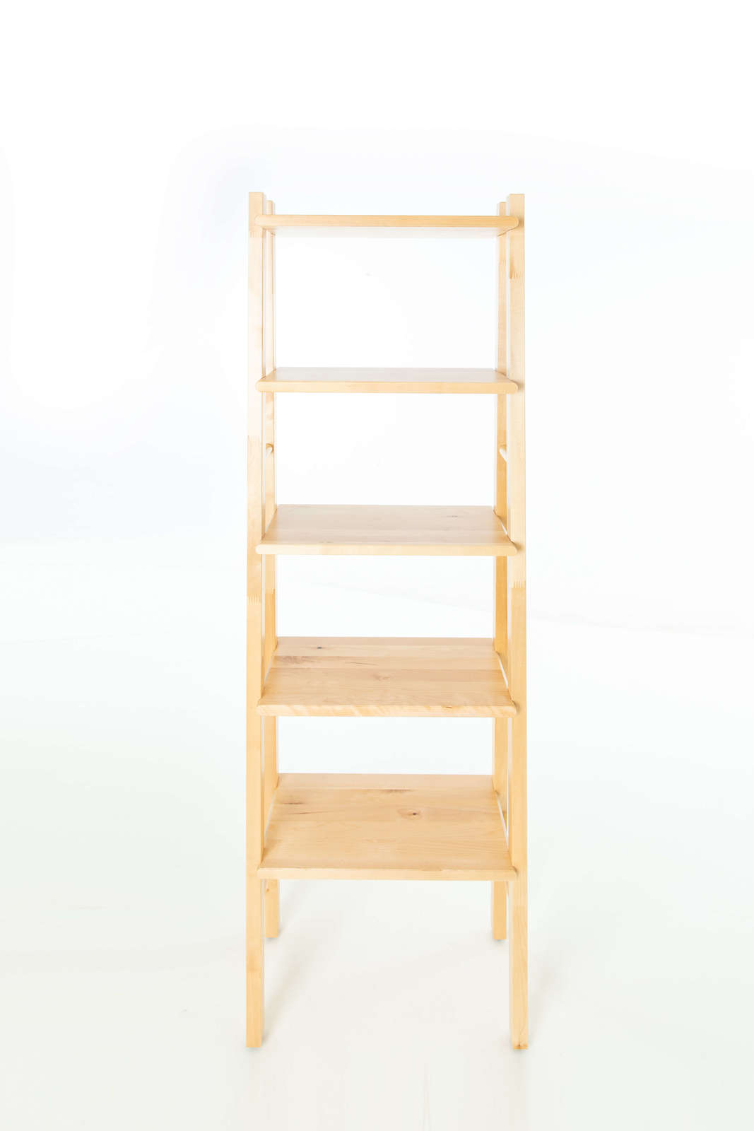 Buy Solid Birch Wood AFrame Shelf Unit Natural at Mighty Ape NZ