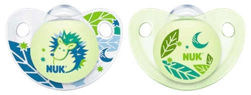 NUK: Glow in the Dark Soother - 6-18 Months (2 Pack) - Green image