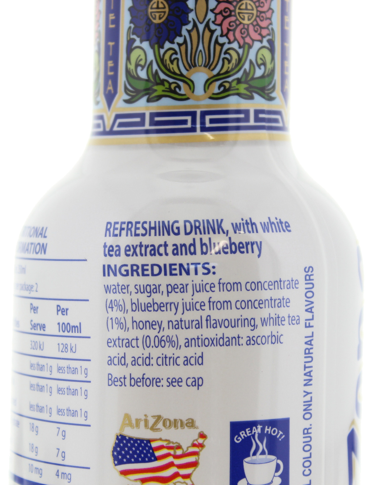 AriZona Iced Tea Blueberry White Tea at Mighty Ape NZ