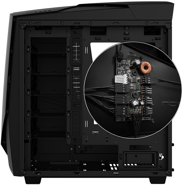 NZXT Noctis 450 Mid Tower Gaming Case Black/Red at Mighty Ape NZ