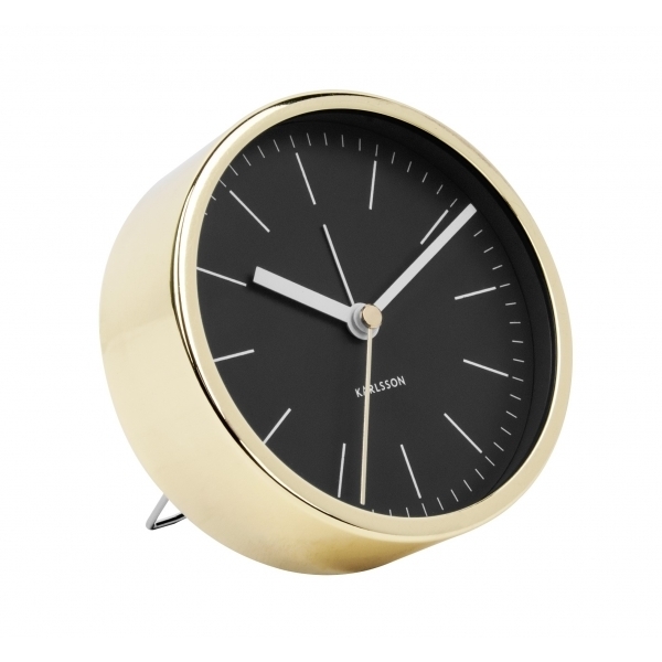 Karlsson Alarm Clock Minimal (Gold/Black) at Mighty Ape NZ