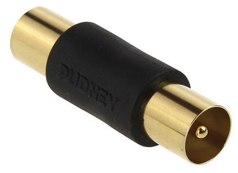 Pudney: Coaxial TV Plug To Plug Coupler