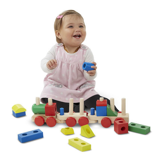 Melissa & Doug - Wooden Stacking Train