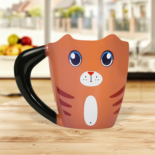 Thumbs Up: Colour Changing Ginger Cat Mug image