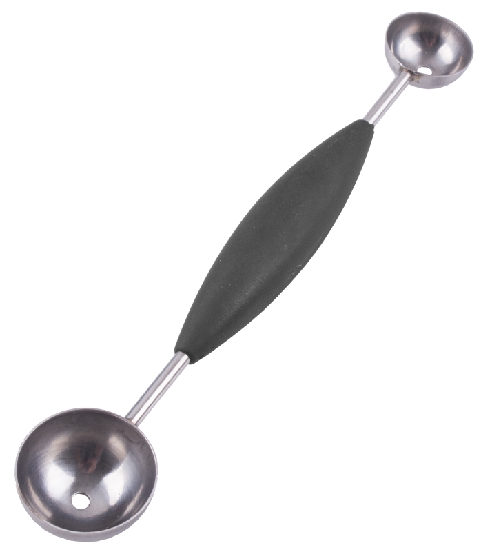 Stainless Steel Double Melon Food Baller Soft Grip at Mighty Ape