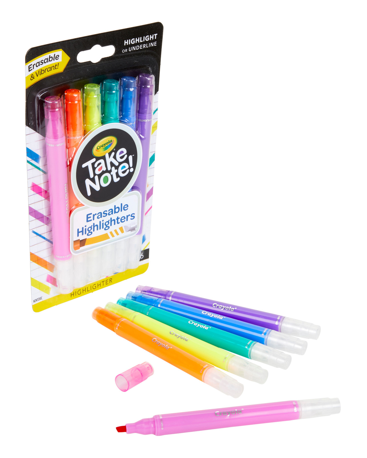 Crayola: Take Note - Erasable Highlighter Set (6-pc) image