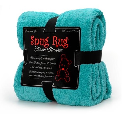 Snug Rug Sherpa Throw Blanket Teal at Mighty Ape NZ