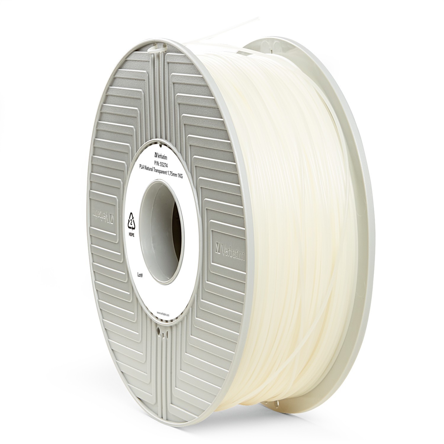 Verbatim 3D Printer PLA 1.75mm Filament - 1kg (Natural Transparent)