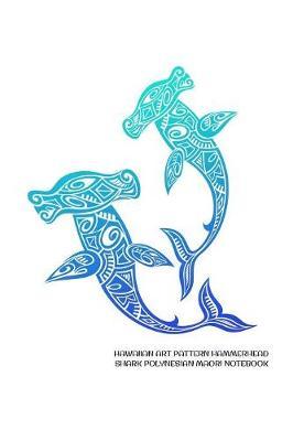 Hawaiian Art Pattern Hammerhead Shark Polynesian Maori Notebook by Delsee Notebooks image