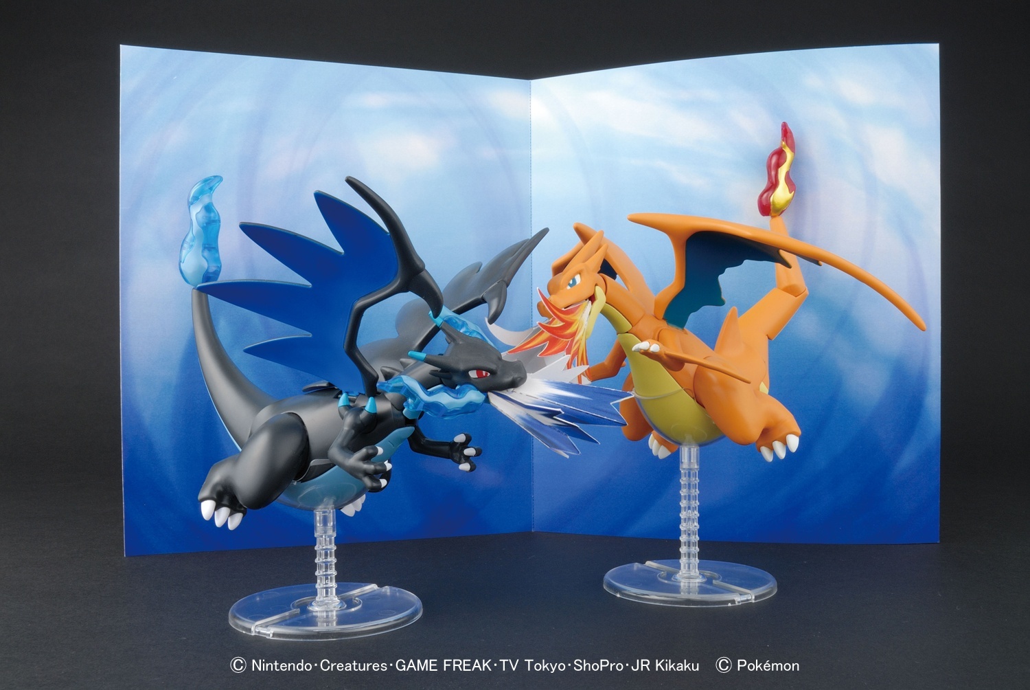 Pokemon Plamo Collection Mega Charizard X Vs Mega Charizard Y Plastic Model Kit