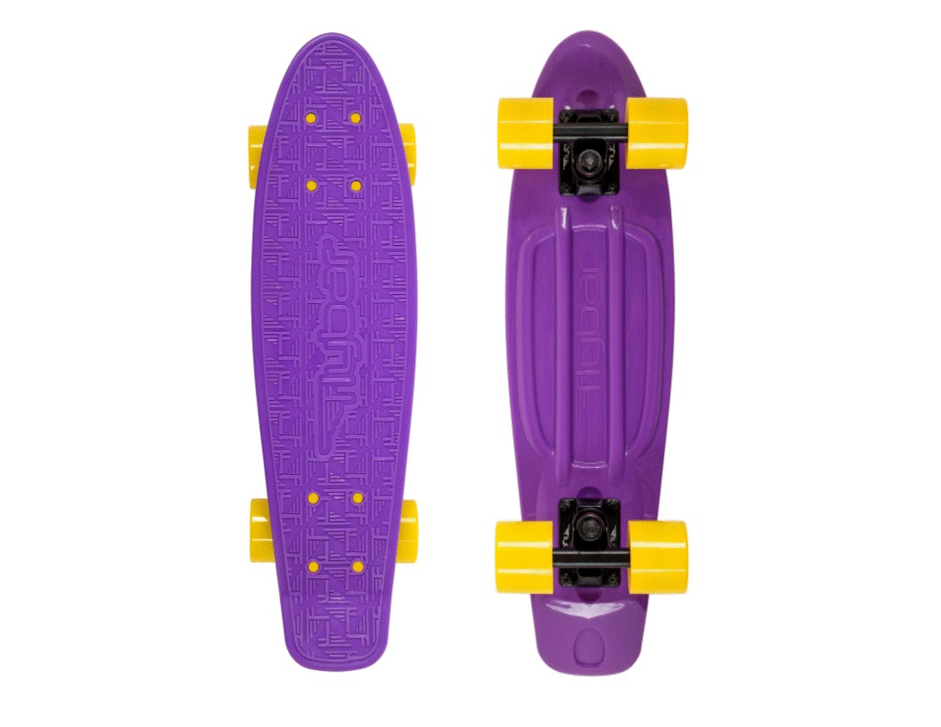 Flybar: Mini Cruiser Skateboard - Purple/Yellow image